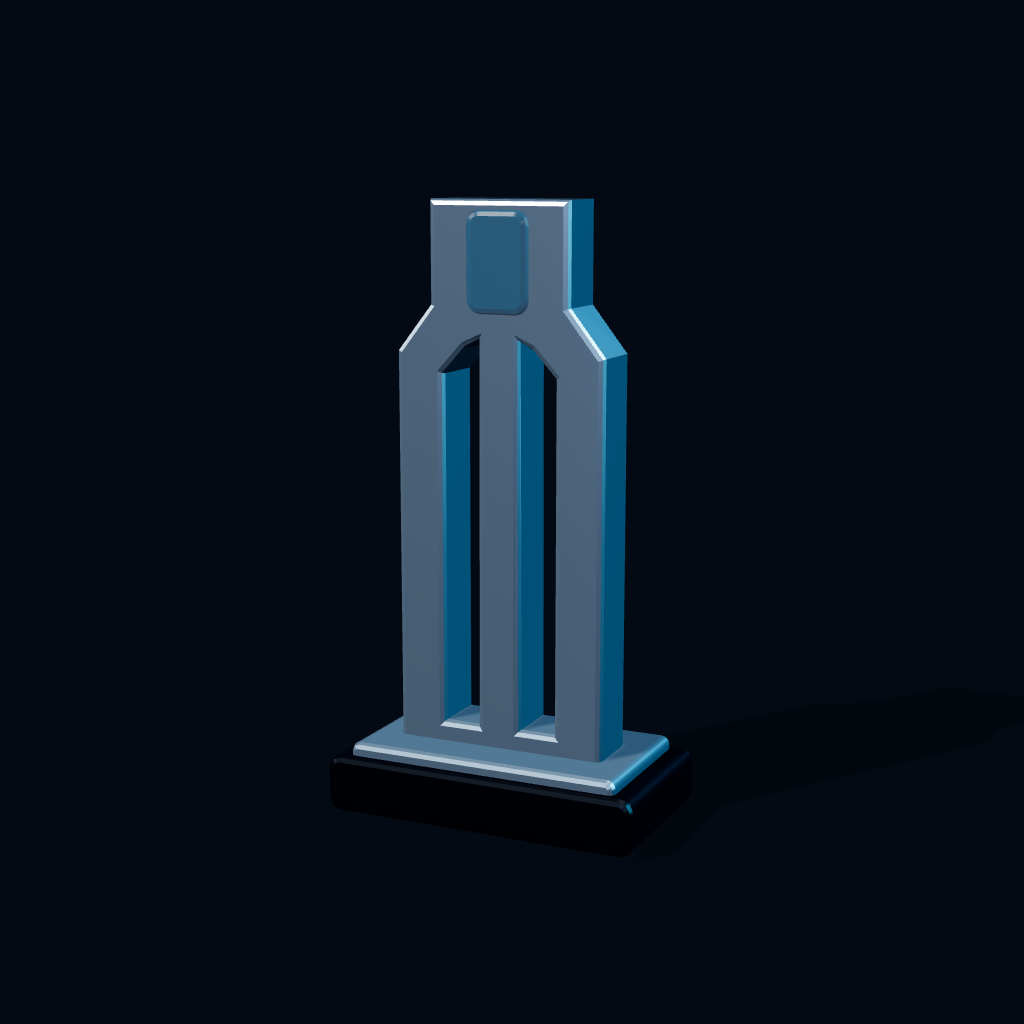 Representação 3D do reconhecimento Melhor Solução de Informática 2018 · Servitienda